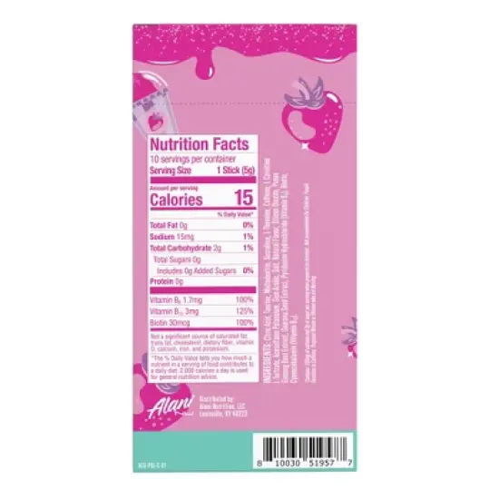 Alani Nu Pink Slush Energy Sticks - 10pk image {2}