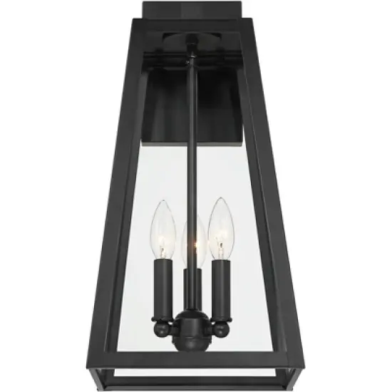 John Timberland Arrington Modern Outdoor Wall Light Fixture Mystic Black Metal 20" Clear Glass for Post Exterior Barn Deck House Porch Yard Posts Home image {3}