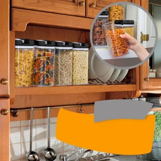 Cheer Collection Set of 6 42oz Airtight Food Storage Containers image {7}