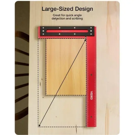 GOTGELIF 600mm Carpenter Square Framing Right Angle Ruler for Woodworking image {4}
