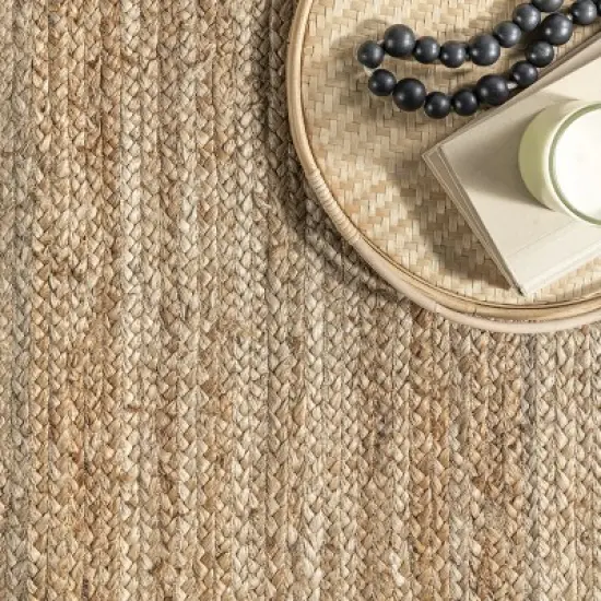 nuLOOM Hand Woven Farmhouse Jute Area Rug image {3}