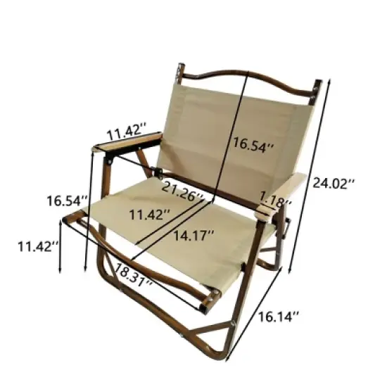 PAGED Folding Lawn Chair with Armrests Beach Chair for Indoor and Outdoor for for children image {2}