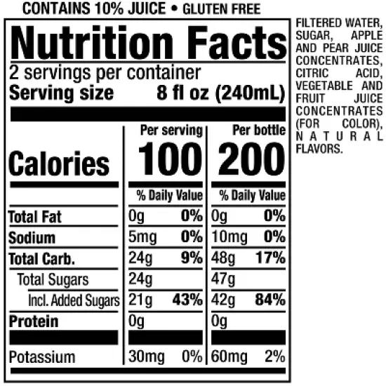 Snapple Apple Juice Drink - 16 fl oz Bottle image {6}