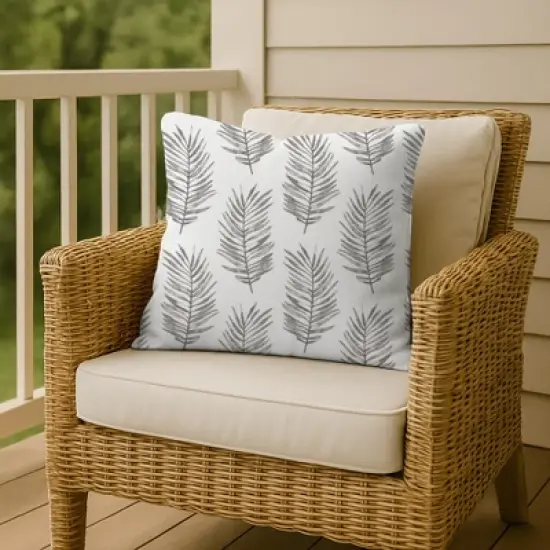 Creative Products Gray Fern Pattern 18x18 Indoor / Outdoor Pillow image {5}