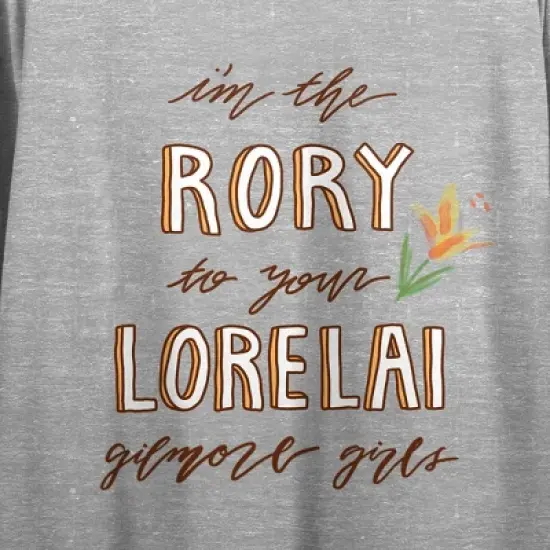 Gilmore Girls I'm the Rory to Your Lorelei Women's Gray Heather Short Sleeve Crew Neck Crop Tee image {1}