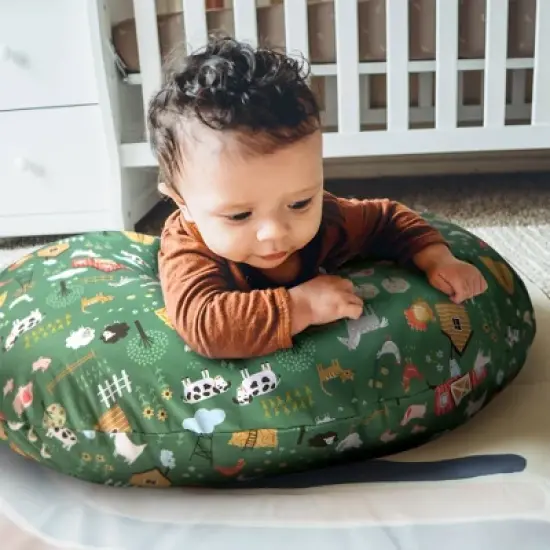 Boppy Original Support Nursing Pillow Cover - Green Farm image {4}