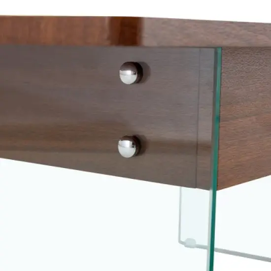 INFURNIC Patio End Tables Faux Wood Style Rectangular Casual Side Table for Small Space, Apartment, Studio,  Brown, 43.3"*23.6"*16.3" image {2}