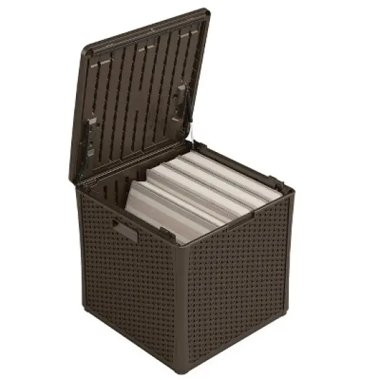 Suncast Storage Cube Resin Wicker 60 Gallon image {4}