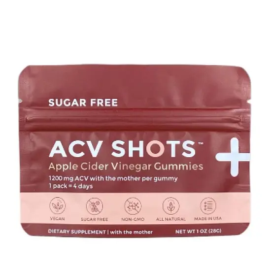 Seattle Gummy Company Sugar Free Apple Cider Vinegar Vegan Gummies - 48 Servings image {3}