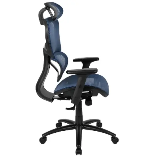 Flash Furniture Ergonomic Mesh Office Chair with 2-to-1 Synchro-Tilt, Adjustable Headrest, Lumbar Support, and Adjustable Pivot Arms image {11}