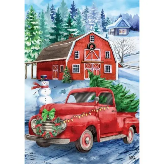 Briarwood Lane Garden Flag 12x18 For Outdoor Picking Up the Tree Christmas For Christmas Garden Flag Flags For Outside image {4}