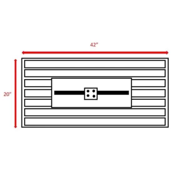 25" H x 42" W Steel Outdoor Fire Pit Table with Lid and Adjustable Flame image {6}