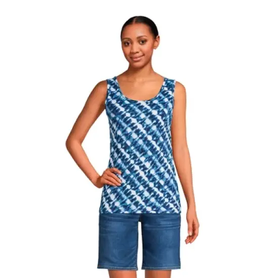 Lands' End Women's Tall Cotton Tank Top image {17}