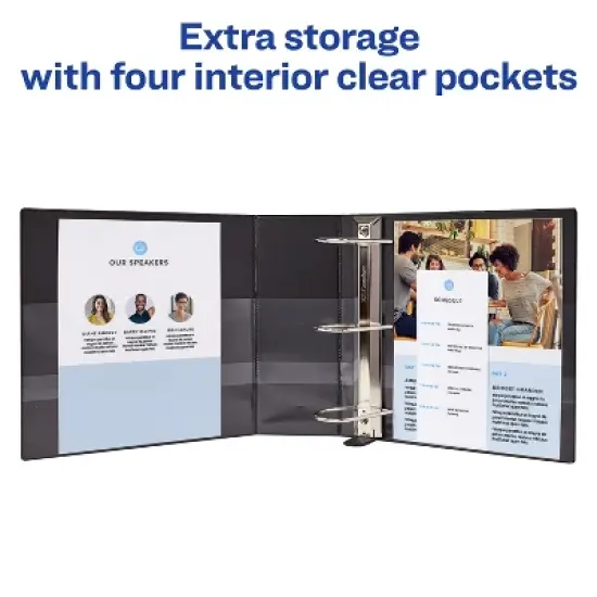 Avery Heavy-Duty View 3 Ring Binder, 5" One Touch EZD Rings, 2.3/4.8" Spine, 1 Navy Blue Binder (79806) image {5}