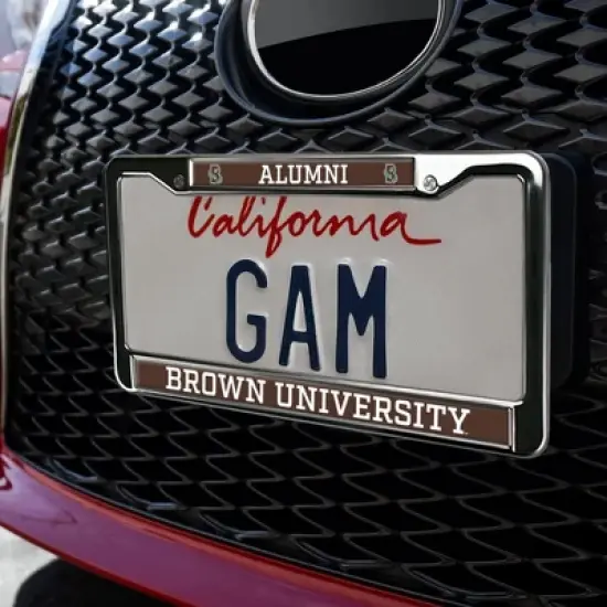 Brown University Alumni Logo Full Size Standard License Plate Metal Frame image {2}