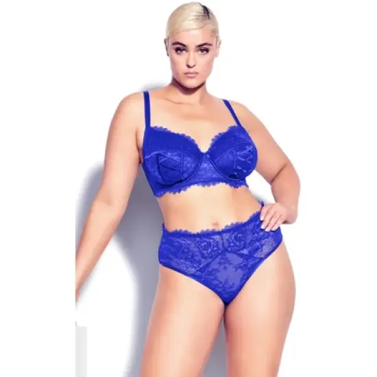 Women's Plus Size  Irina Underwire Demi Bra - cobalt  | FOX & ROYAL image {5}