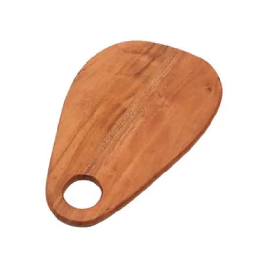 SEVOBAL Serving Platters Handmade Teak Wood Cheese and Bread Board with Natural Symmetry Modern Design for Cakes, Appetizers, Brown, 10"*16"*0.62" image {5}