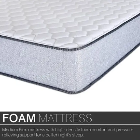 Continental Sleep, 10-Inch Medium Firm Tight top High Density Foam Mattress,
 image {5}