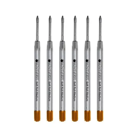 Monteverde Ballpoint Pen Refill Medium Point Brown Ink 6 Pack (P133BN) image {1}