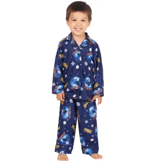 The Polar Express Toddler Believe Button-Front Coat And Pants Pajama Set image {2}