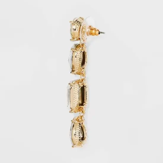 SUGARFIX by BaubleBar Mixed Stone Statement Earrings - Gold image {2}