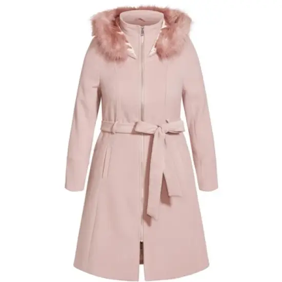 Women's Plus Size Miss Mysterious Coat - blush | CITY CHIC image {3}
