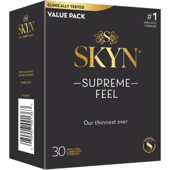 SKYN Supreme Non-Latex Lubricated Condoms - 30ct image {8}