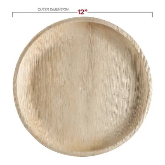 Smarty Had A Party 12" Palm Leaf Eco Friendly Platters - 100 pcs image {2}