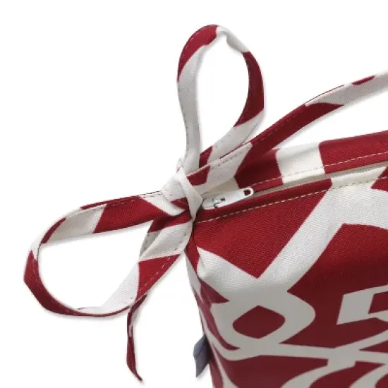 Geometric Outdoor Bench Cushion - Pillow Perfect image {1}