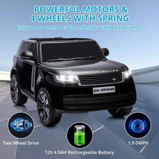 24V Licensed Land Rover Ride On Car, 2-Seater Electric Car w/Parent Remote Control image {2}