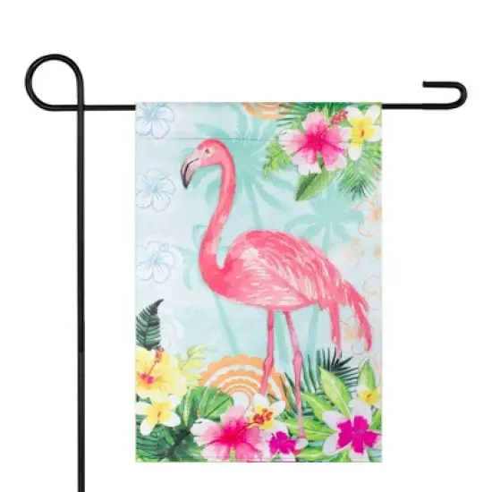 Northlight Tropical Flamingo Spring Outdoor Garden Flag 18" x 12.5" image {1}