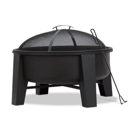 Forsyth Fire Pit - Black - Real Flame image {2}