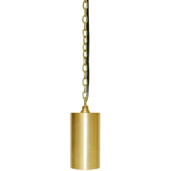 Focus Industries Brass Cylinder 23 1/4" High LED Outdoor Hanging Light image {1}