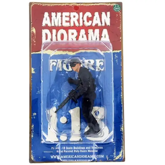 SWAT Team Flash Figure For 1:18 Scale Models by American Diorama image {2}