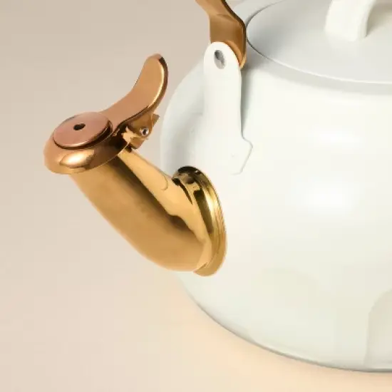 2qt Stainless Steel Arch Cutout Teapot - Hearth & Hand&trade; with Magnolia image {2}