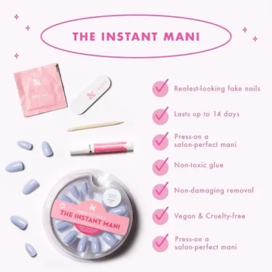 Olive & June Press-On Fake Nails - Maximalist - French - 42ct image {5}