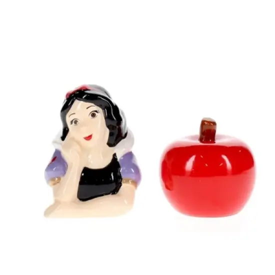 Silver Buffalo Disney Snow White and Apple Ceramic Salt and Pepper Shaker Set image {9}