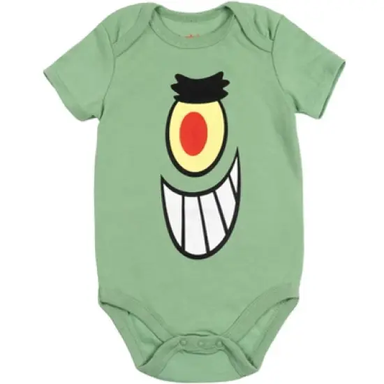 SpongeBob SquarePants Squidward Plankton Patrick 5 Pack Short Sleeve Bodysuits  image {5}