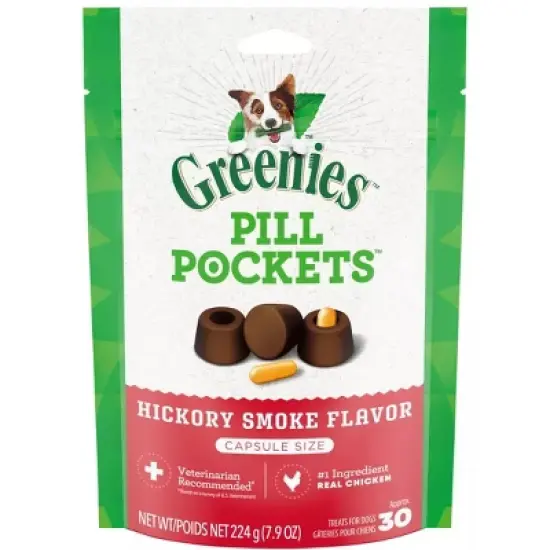Greenie Pill Pockets for Dogs Capsule Size - Hickory Smoke Flavor (Pack of 2) image {5}