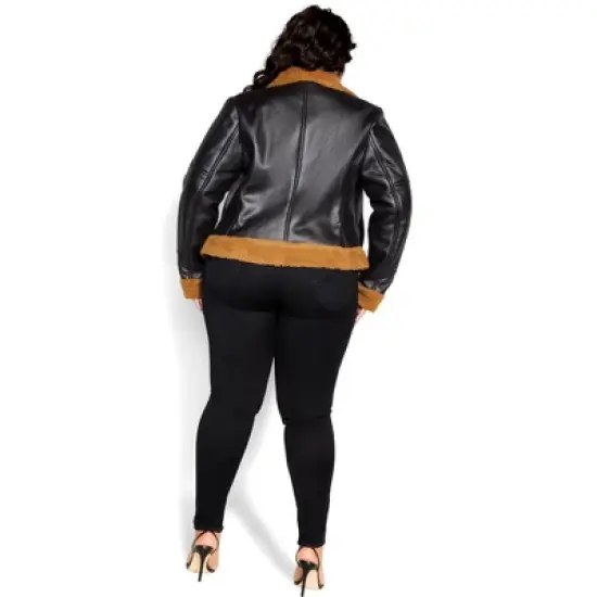 Women's Plus Size Meredith Jacket - black caramel | CITY CHIC image {3}