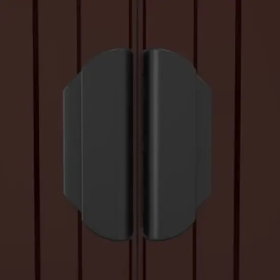 vidaXL Large Outdoor Garden Storage Shed in Dark Brown - Galvanized Steel Design for Durability - Spacious for Tools and Equipment Storage image {6}