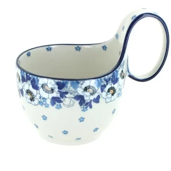 Blue Rose Polish Pottery 845 Ceramika Artystyczna Soup Mug image {11}
