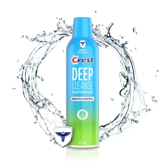 Crest Deep Cleanse Breath Control Mouthwash - Soft Mint - 475ml image {1}