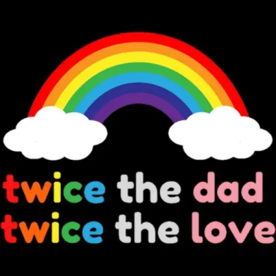 Design By Humans Rainbow Twice The Dad & Love By Tank Top image {1}