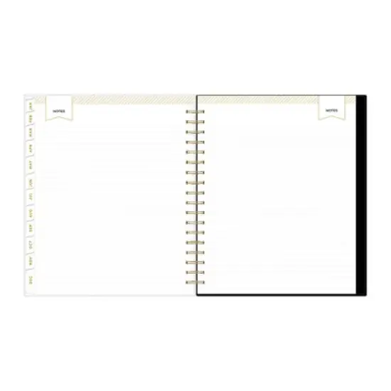 Blue Sky Day Designer Daily/Monthly Planning Calendar 8"x10" Rugby Stripe Black Frosted image {9}