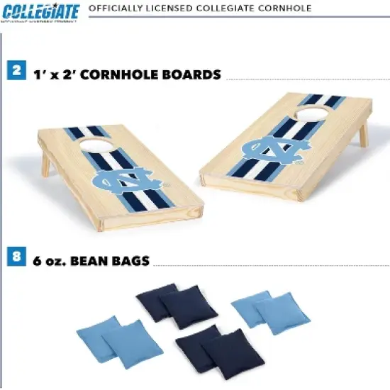 NCAA North Carolina Tar Heels 1'x2' Wood Cornhole Set image {1}