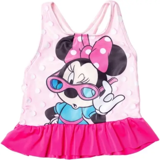 Disney Minnie Mouse Baby Girls Racerback Tankini Top and Bikini Bottom Swim Set Toddler image {1}