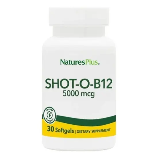 Shot-O-B12 5000mcg by Nature's Plus  -  30 Softgel image {2}