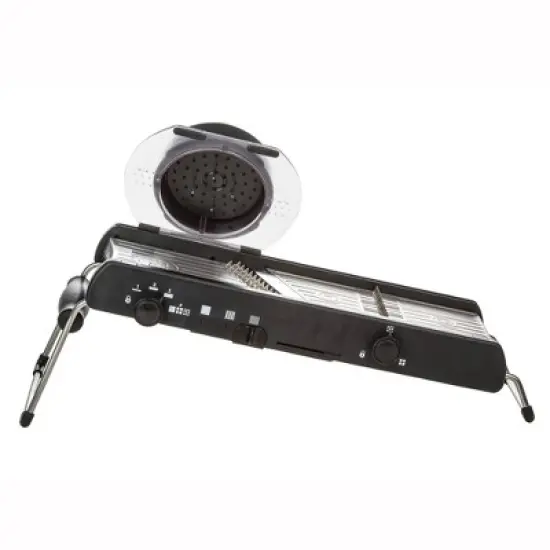 PL8 Professional Cubing Mandoline: Stainless Steel Mandoline Slicer, Dishwasher-Safe, Vegetable Slicer, Black & Silver image {3}