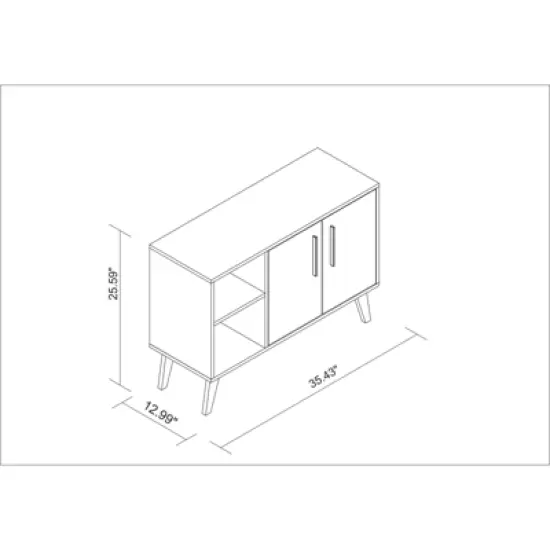 35.43" Amsterdam Sideboard White - Manhattan Comfort image {2}
